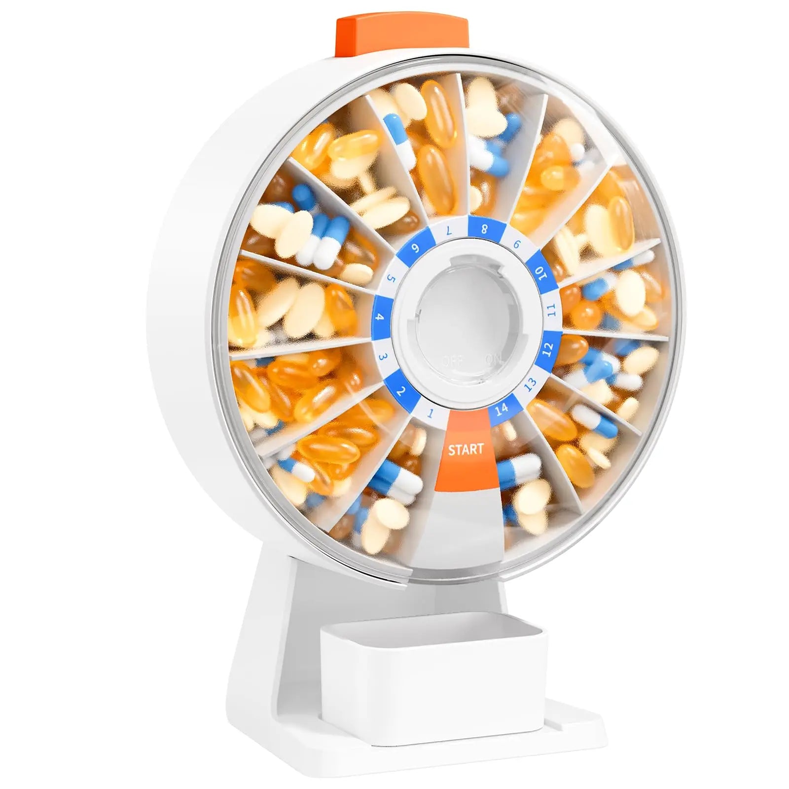 14 Day Large Pill Organizer/Wall Mount or Standing /Disability and Elderly Daily Aid /Daily Aid Store