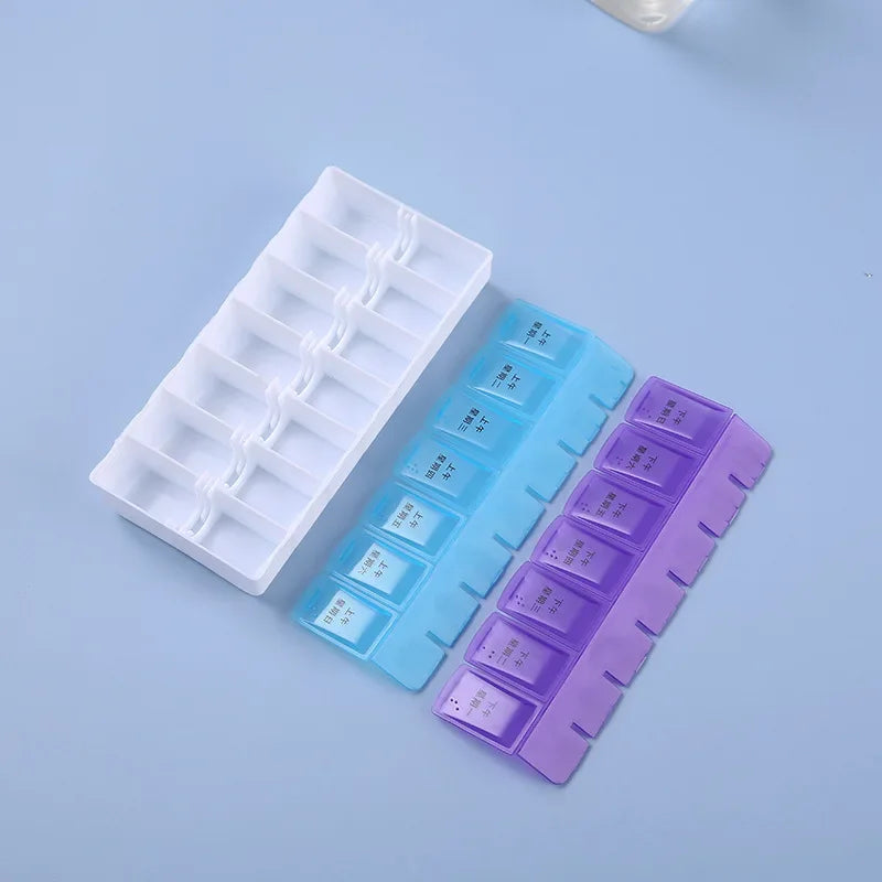 7 Day Portable Travel Pill Organizer/14 Compartments/Elderly and Disability Aid/Daily Aid Store